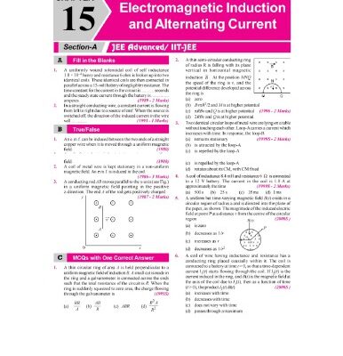 خرید و دانلود نسخه کامل کتاب Electromagnetic Induction Alternating Current IIT JEE Chapter wise Solution 1978 to 2017 AIEEE IIT JEE main included