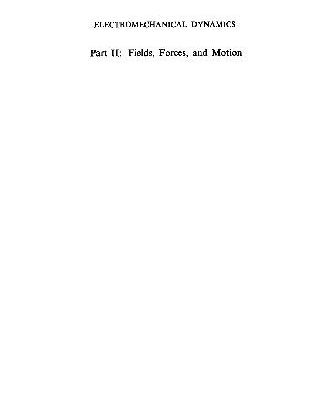 خرید و دانلود نسخه کامل کتاب Electromechanical Dynamics – Fields Forces and Motion