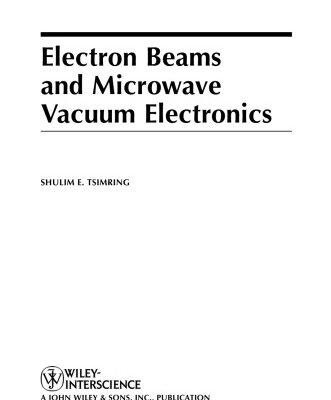 خرید و دانلود نسخه کامل کتاب Electron beams and microwave vacuum electronics