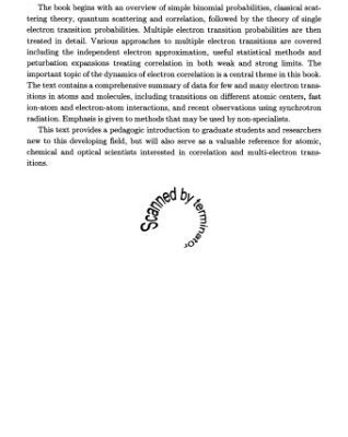 خرید و دانلود نسخه کامل کتاب Electron correlation dynamics in atomic collisions