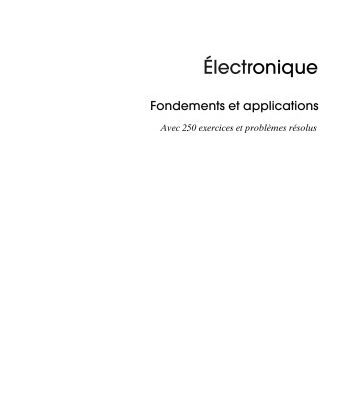 خرید و دانلود نسخه کامل کتاب Électronique – fondements et applications