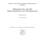 خرید و دانلود نسخه کامل کتاب Elektrodynamik, spezielle Relativitätstheorie und Thermodynamik