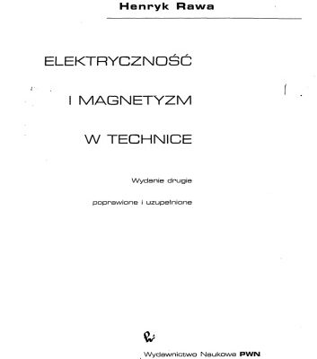 خرید و دانلود نسخه کامل کتاب Elektryczność i Magnetyzm w Technice