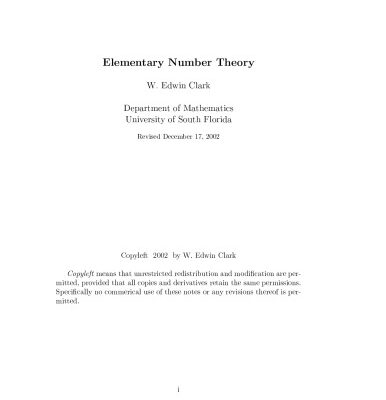 خرید و دانلود نسخه کامل کتاب Elementary Number Theory