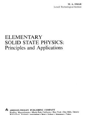 خرید و دانلود نسخه کامل کتاب Elementary Solid State Physics