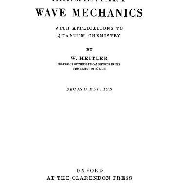 خرید و دانلود نسخه کامل کتاب Elementary Wave Mechanics With Applications to Quantum Chemistry