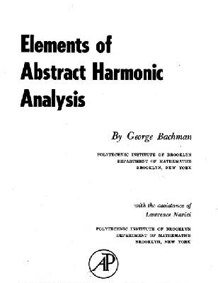 خرید و دانلود نسخه کامل کتاب elements of abstract harmonic analysis