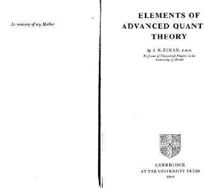 خرید و دانلود نسخه کامل کتاب Elements of Advanced Quantum Theory