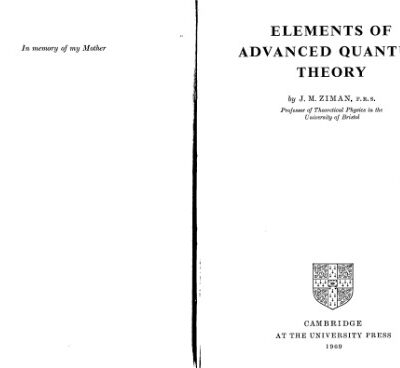 خرید و دانلود نسخه کامل کتاب Elements of advanced quantum theory