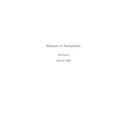 خرید و دانلود نسخه کامل کتاب Elements of Astrophysics