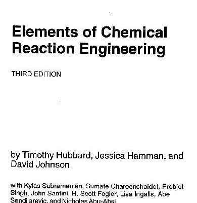 خرید و دانلود نسخه کامل کتاب Elements of Chemical Reaction Engineering – Solutions Manual