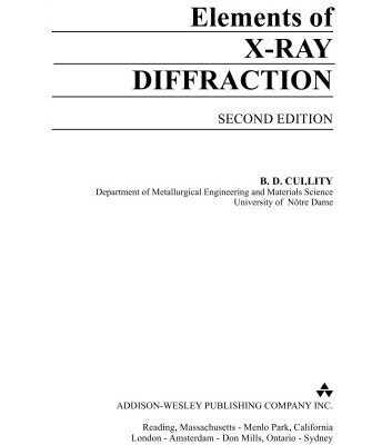 خرید و دانلود نسخه کامل کتاب Elements of X-Ray Diffraction