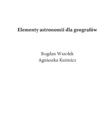 خرید و دانلود نسخه کامل کتاب Elementy astronomii dla geografów
