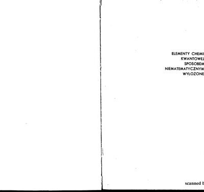 خرید و دانلود نسخه کامل کتاب Elementy chemii kwantowej sposobem niematematycznym wyłożne