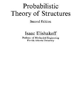 خرید و دانلود نسخه کامل کتاب Elishakoff I Probabilistic Theory of Structures