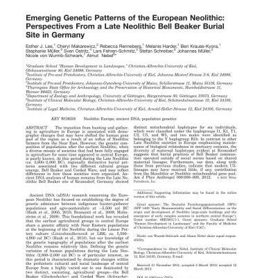 خرید و دانلود نسخه کامل کتاب Emerging Genetic Patterns of the European Neolithic: Perspectives From a Late Neolithic Bell Beaker Burial Site in Germany
