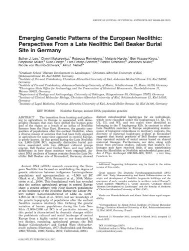 خرید و دانلود نسخه کامل کتاب Emerging Genetic Patterns of the European Neolithic: Perspectives From a Late Neolithic Bell Beaker Burial Site in Germany_68c4d48af3870.jpeg خرید و دانلود نسخه کامل کتاب Emerging Genetic Patterns of the European Neolithic: Perspectives From a Late Neolithic Bell Beaker Burial Site in Germany