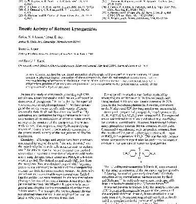 خرید و دانلود نسخه کامل کتاب Emetic activity of reduced lysergamides