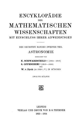 خرید و دانلود نسخه کامل کتاب Encyclopaedie der mathematischen Wissenschaften und Anwendungen. Astronomie Band 6, Teil 2, Heft 2_68bc53907b194.jpeg خرید و دانلود نسخه کامل کتاب Encyclopaedie der mathematischen Wissenschaften und Anwendungen. Astronomie Band 6, Teil 2, Heft 2