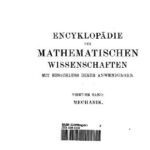 خرید و دانلود نسخه کامل کتاب Encyclopaedie der mathematischen Wissenschaften und Anwendungen. Mechanik