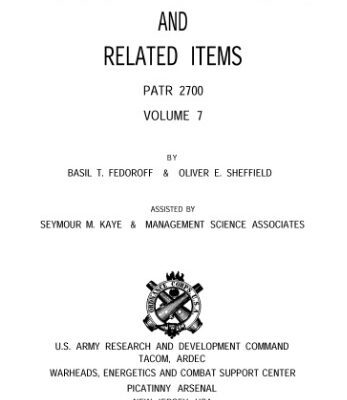 خرید و دانلود نسخه کامل کتاب Encyclopedia of explosives and related items Vol. 7 [H2 to Lysol]