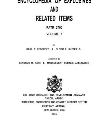 خرید و دانلود نسخه کامل کتاب Encyclopedia of explosives and related items, vol. VII, Basil T. Fedoroff et al. / Энциклопедия взрывчатых веществ, т. VII