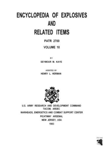 خرید و دانلود نسخه کامل کتاب Encyclopedia of explosives and related items, vol. X, / Энциклопедия взрывчатых веществ, т. X_68d401e8ca172.jpeg خرید و دانلود نسخه کامل کتاب Encyclopedia of explosives and related items, vol. X, / Энциклопедия взрывчатых веществ, т. X