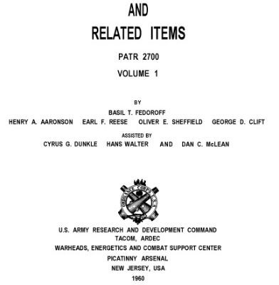 خرید و دانلود نسخه کامل کتاب Encyclopedia of Explosives and Related Items