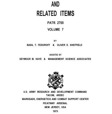خرید و دانلود نسخه کامل کتاب Encyclopedia of Explosives and Related Items