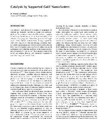 خرید و دانلود نسخه کامل کتاب Encyclopedia of Nanoscience and Nanotechnology. Catalysis by Supported Gold Nanoclusters
