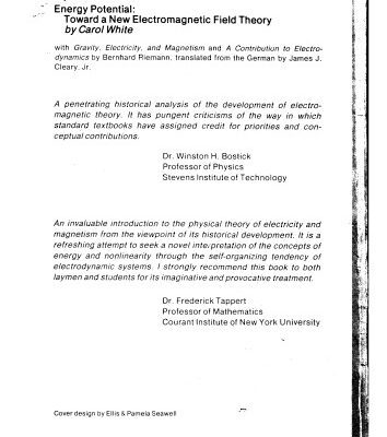 خرید و دانلود نسخه کامل کتاب Energy potential: Toward a new electromagnetic field theory (University editions)