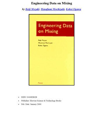 خرید و دانلود نسخه کامل کتاب Engineering Data on Mixing