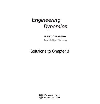 خرید و دانلود نسخه کامل کتاب Engineering Dynamics – Solutions to Chapter 3