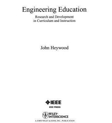 خرید و دانلود نسخه کامل کتاب Engineering Education : Research and Development in Curriculum and Instruction