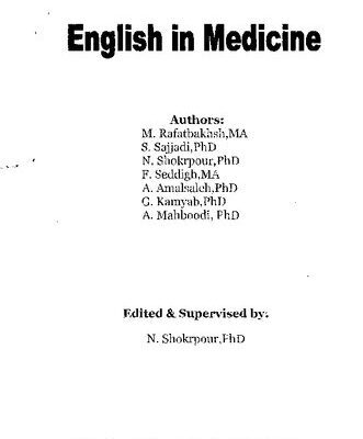 خرید و دانلود نسخه کامل کتاب English in Medicine
