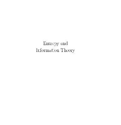 خرید و دانلود نسخه کامل کتاب Entropy and Information Theory
