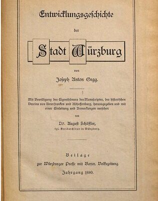 خرید و دانلود نسخه کامل کتاب Entwicklungsgeschichte der Stadt Würzburg
