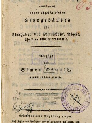 خرید و دانلود نسخه کامل کتاب Entwurf eines ganz neuen physikalischen Lehrgebäudes für Liebhaber der Metaphysik, Physik, Chemie und Astronomie
