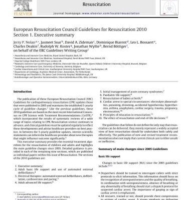 خرید و دانلود نسخه کامل کتاب ERC. European Resuscitation Council Guidelines for Resuscitation 2010