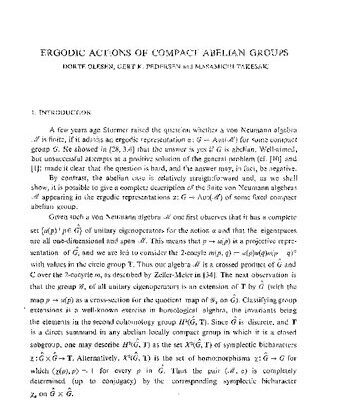 خرید و دانلود نسخه کامل کتاب ERGODIC ACTIONS OF COMPACT ABELIAN GROUPS