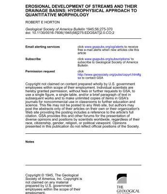 خرید و دانلود نسخه کامل کتاب Erosional development of streams and their drainage basins: hydrological approach to quantitative morphology