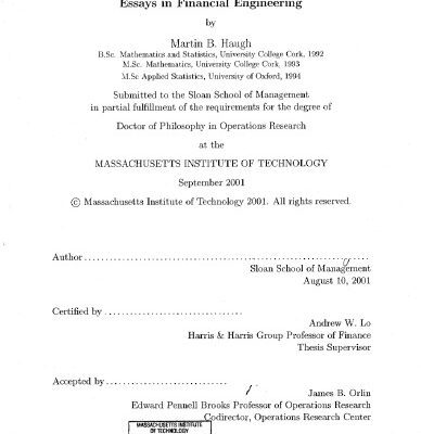 خرید و دانلود نسخه کامل کتاب Essays in financial engineering