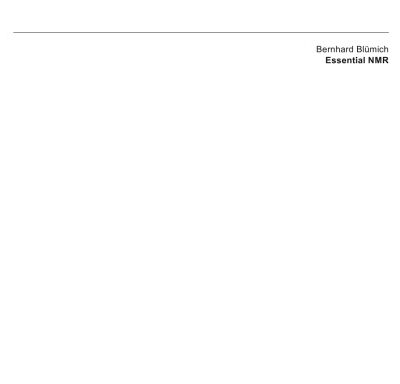 خرید و دانلود نسخه کامل کتاب Essential NMR: for Scientists and Engineers