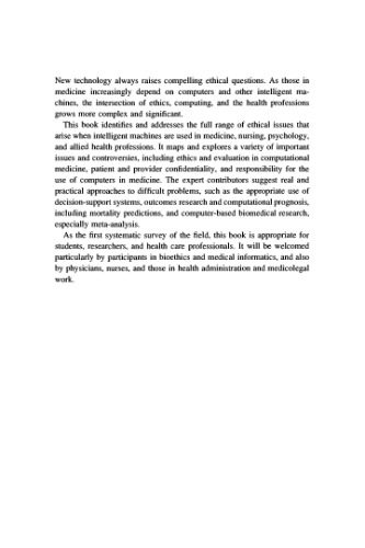 خرید و دانلود نسخه کامل کتاب Ethics, Computing, and Medicine: Informatics and the Transformation of Health Care_68b5940f3550f.jpeg خرید و دانلود نسخه کامل کتاب Ethics, Computing, and Medicine: Informatics and the Transformation of Health Care