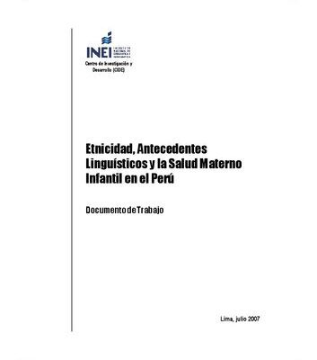 خرید و دانلود نسخه کامل کتاب Etnicidad, Antecedentes Lingüísticos y la Salud Materno Infantil en el Perú