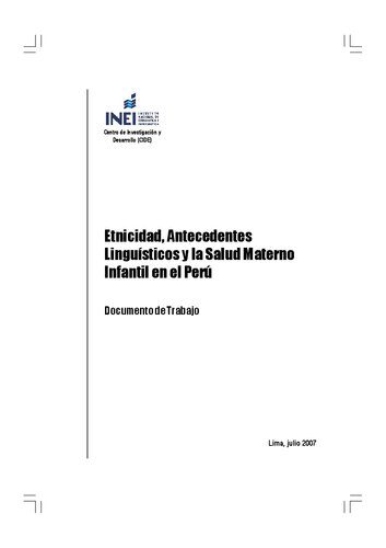 خرید و دانلود نسخه کامل کتاب Etnicidad, Antecedentes Lingüísticos y la Salud Materno Infantil en el Perú_68bc2e4331394.jpeg خرید و دانلود نسخه کامل کتاب Etnicidad, Antecedentes Lingüísticos y la Salud Materno Infantil en el Perú