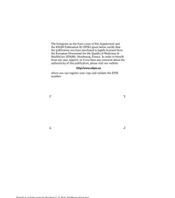 خرید و دانلود نسخه کامل کتاب European Pharmacopoeia 6.0, suplement 6.1 / Европейская фармакопея 6.0, дополнение 6.1