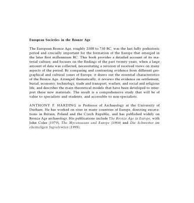 خرید و دانلود نسخه کامل کتاب European Societies in the Bronze Age (Cambridge World Archaeology)