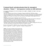 خرید و دانلود نسخه کامل کتاب Evaluated kinetic and photochemical data for atmospheric chemistry: Volume V – heterogeneous reactions on solid substrates