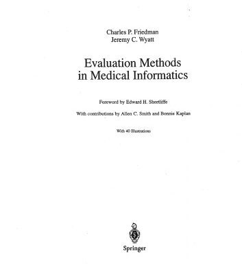 خرید و دانلود نسخه کامل کتاب Evaluation Methods in Medical Informatics